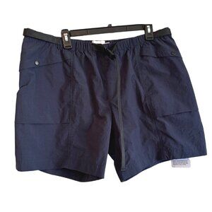 Topman Shorts Navy Size 38 Pockets Elastic Waist Polyamide NWT 7" Inseam